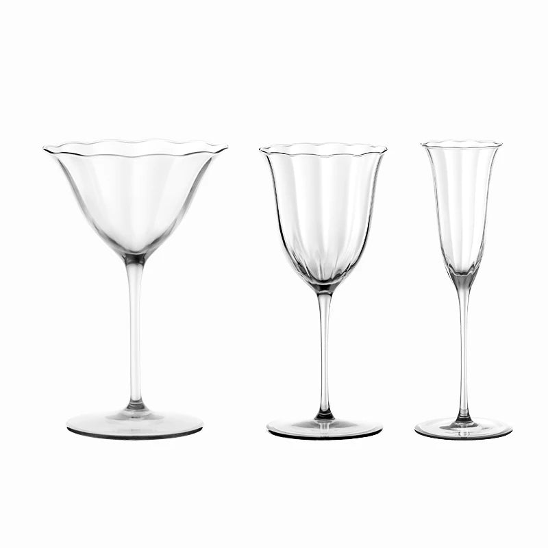 Vintage Flower Wine Glasses