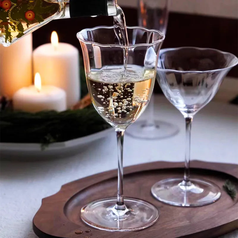 Vintage Flower Wine Glasses