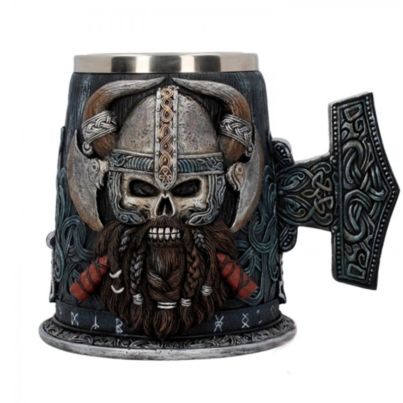 Viking voyage themed tankard for historical reenactments