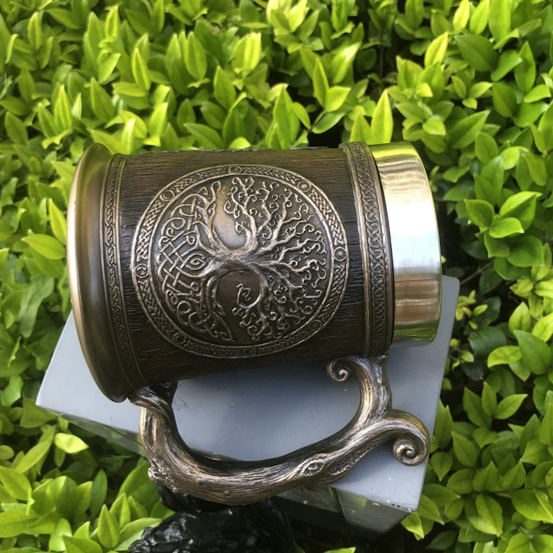 Norse mythology Yggdrasil beer tankard