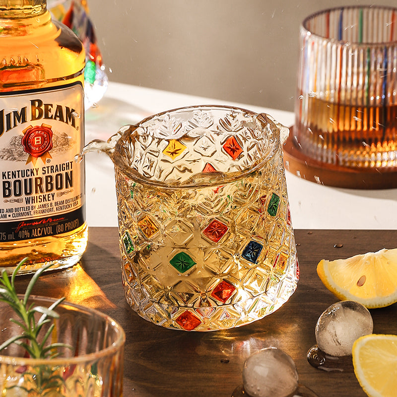 Italian Snowflake Art Rocking Whiskey Glass