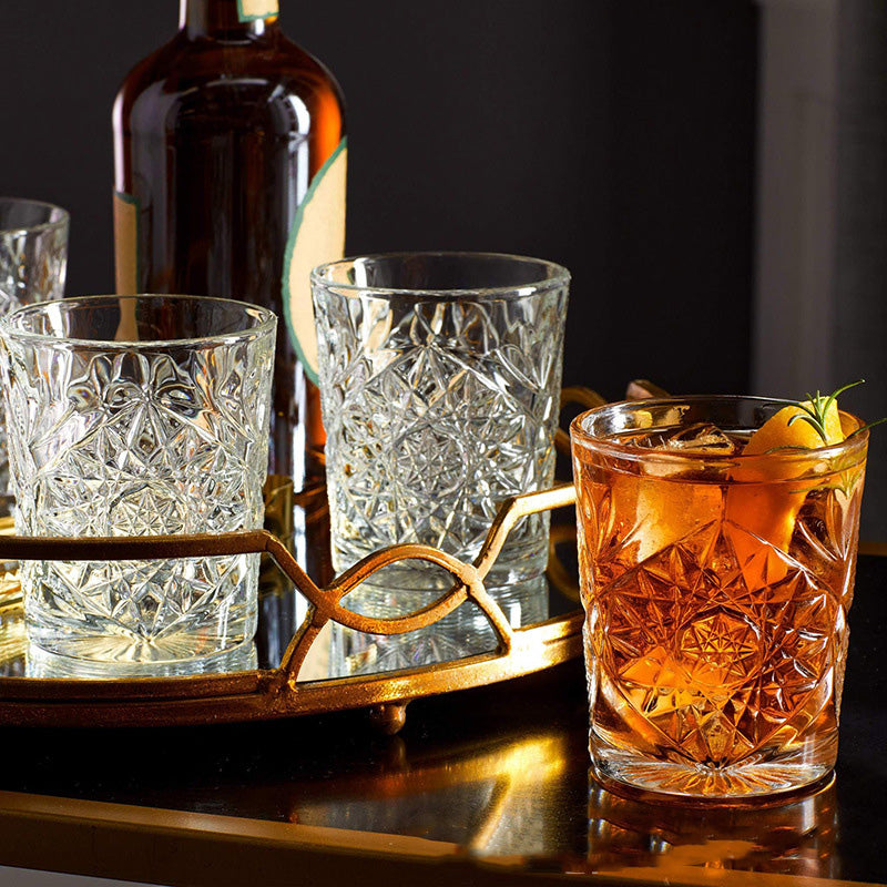 Retro chic antique whiskey glasses