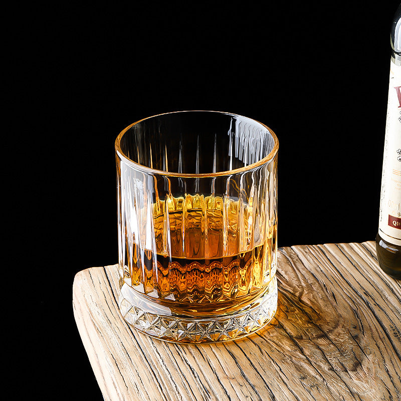 cool bourbon glasses with gold trim