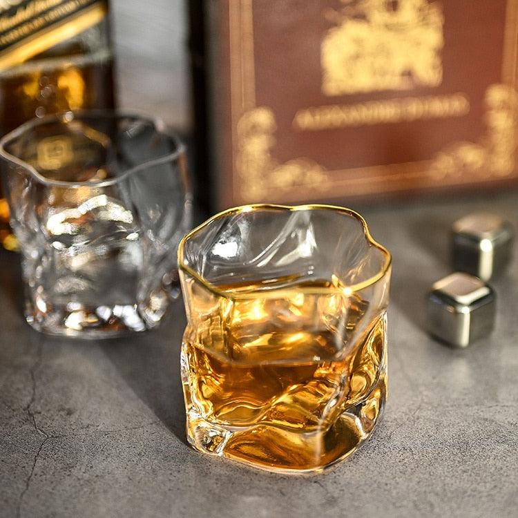 crumple glass tumbler