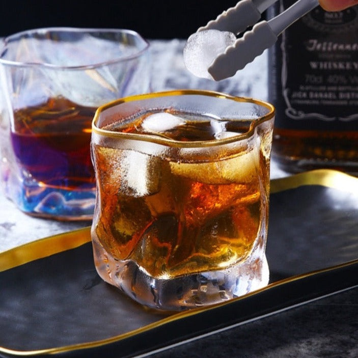 crumpled drinking glasses