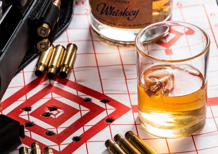 lucky shot bullet glass by glasscias