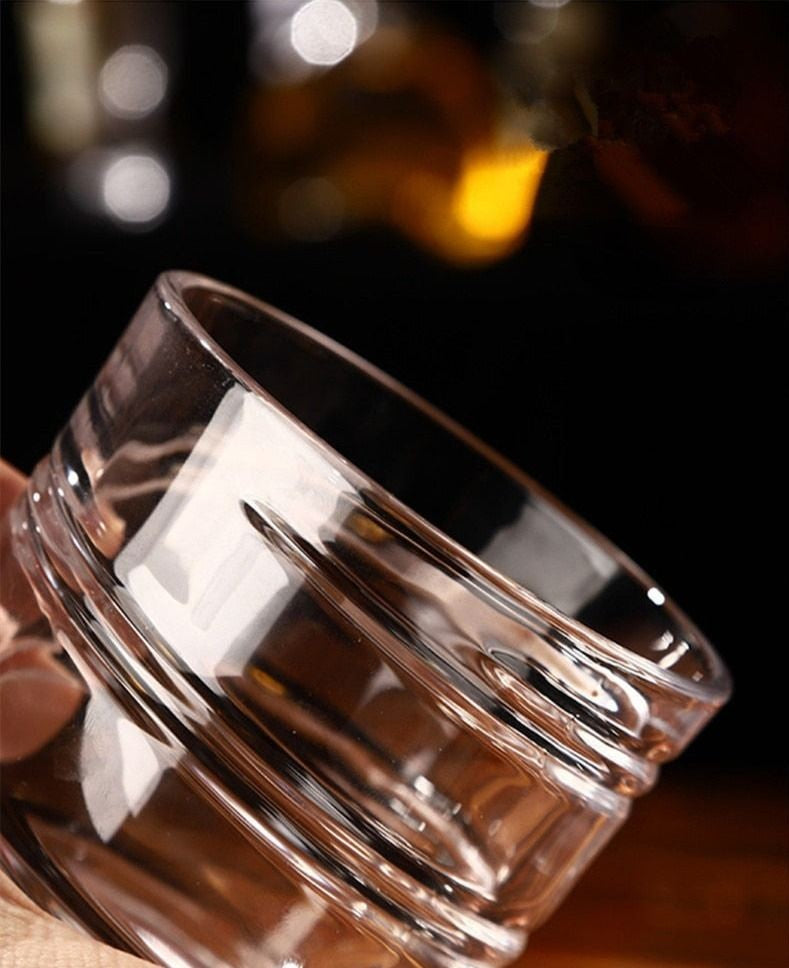 Head Spinning Whiskey Glass