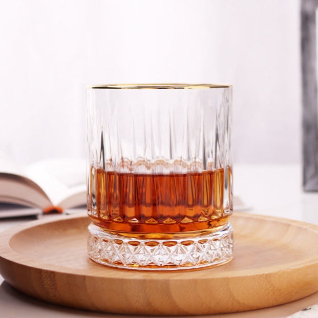 nice gold rimmed glasses for whiskey