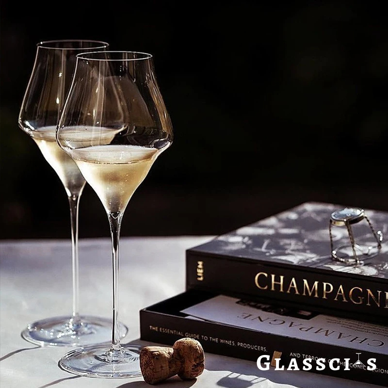 josephine glass filled with champangne