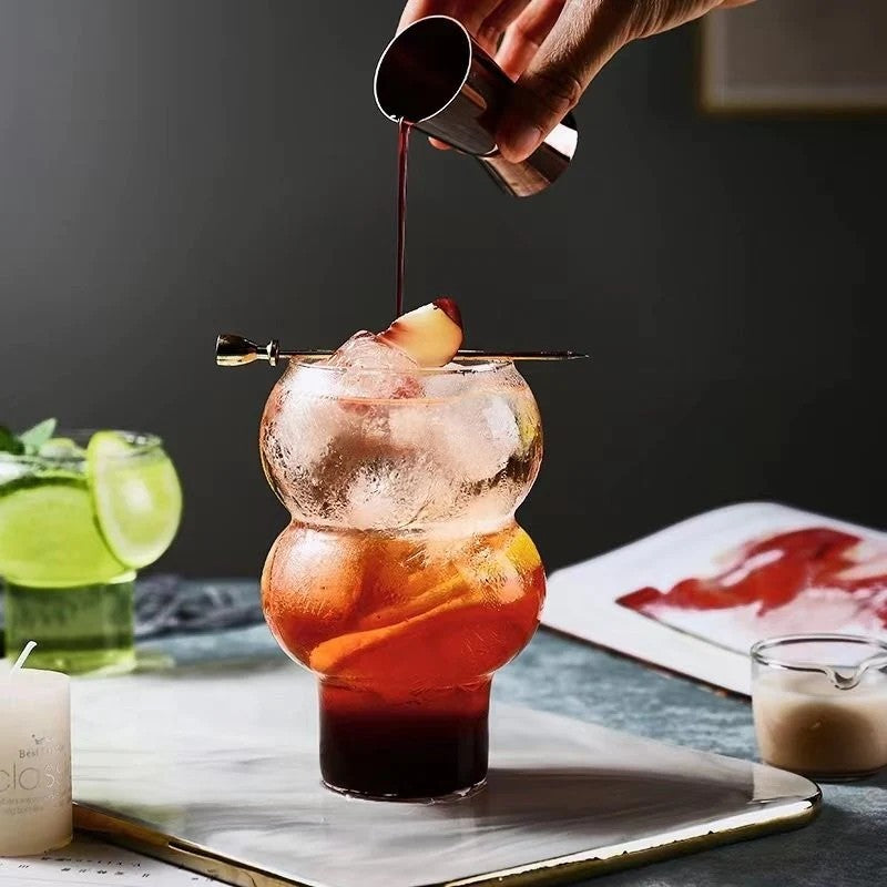 stylish home gourd shape cocktail glass