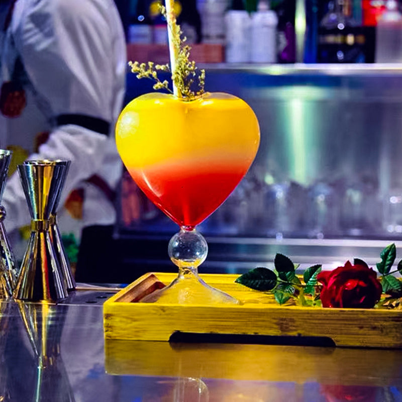 heart cocktail glass by glasscias