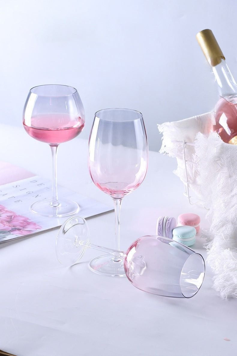 The gentle transition from clarity to baby pink