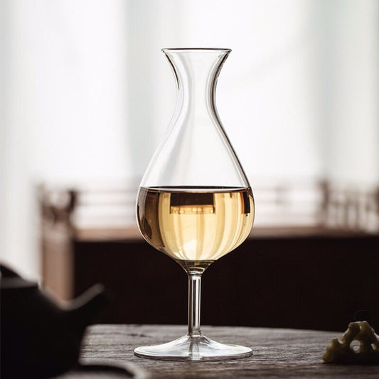 nosing glass on a wooden table