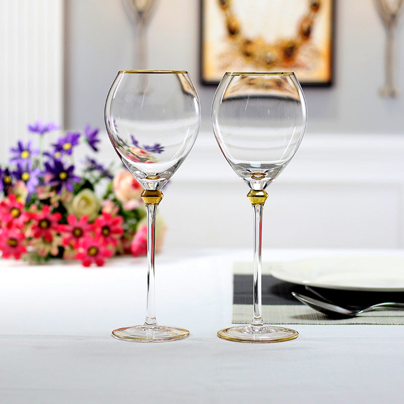 Pouring into an elegant wine glass, a mark of sophistication