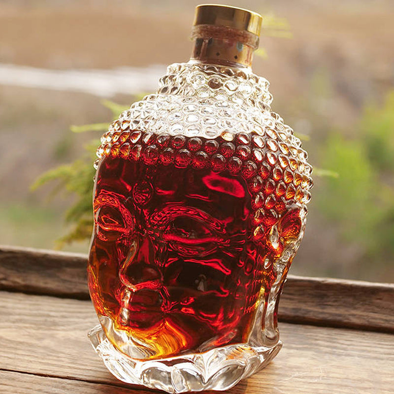 Rare Buddha head decanter for meditation enthusiasts