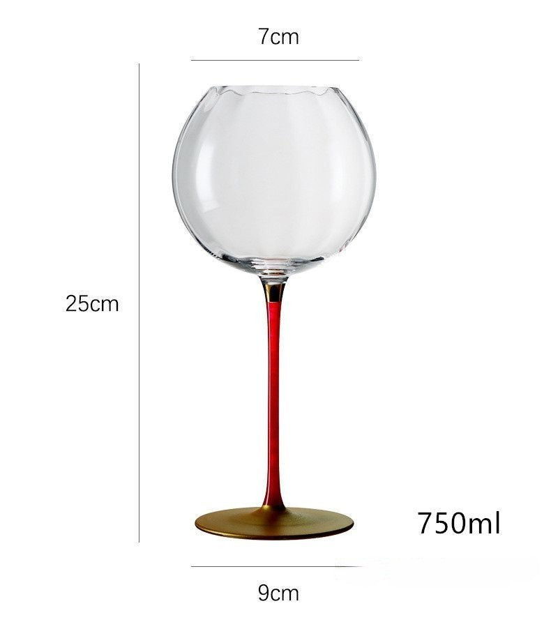 Red Lantern Burgundy Glass - Set of 2