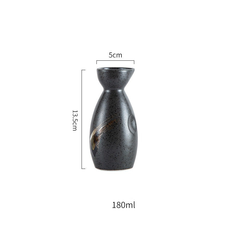 Black and Gold Ceramic Sake Set