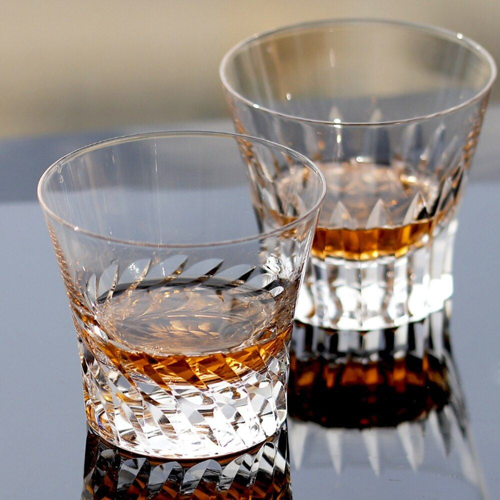 Elegant Angel Wing Crystal Whiskey Glass with intricate wing design