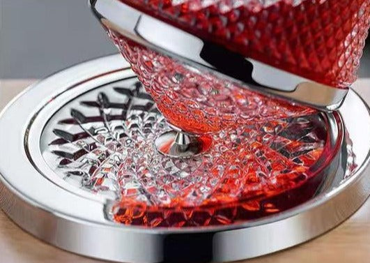 Crystal Glass Gyro Decanter