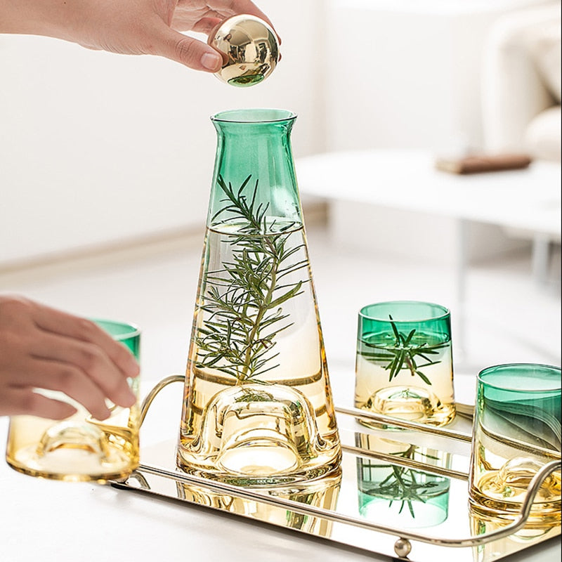 Elegant glass pitcher perfect for Nordic-themed homes