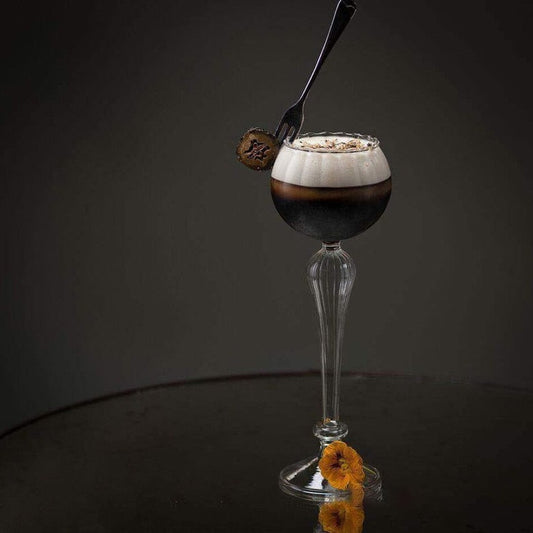 roman blossom stemmed cocktail glass by glasscias