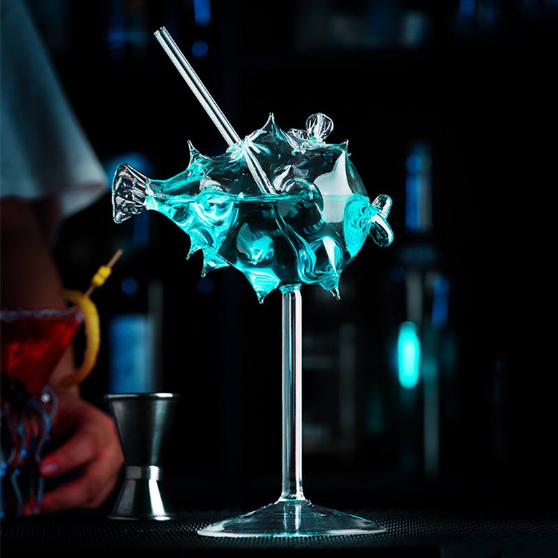 puffer fish glass by glasscias