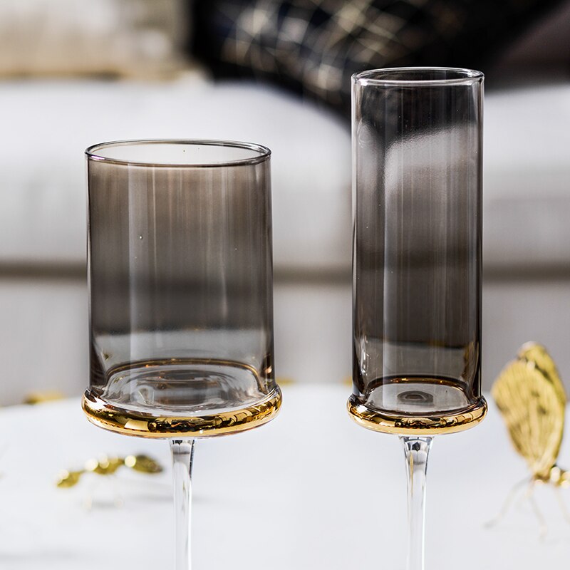 nordic black wine glasses by glasscias