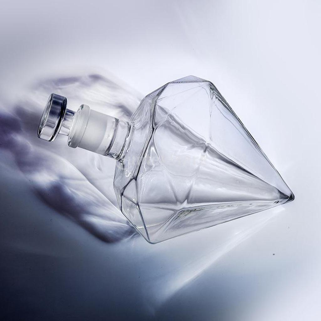 Crystal-clear diamond liquor holders.