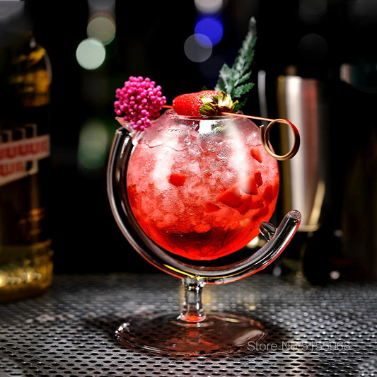 unique globe cocktail glass by glasscias