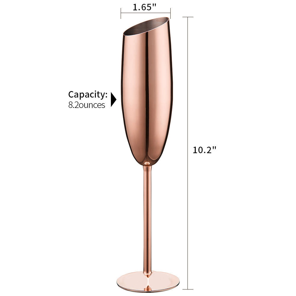 Elegant Elixirs Beveled Champagne Glass