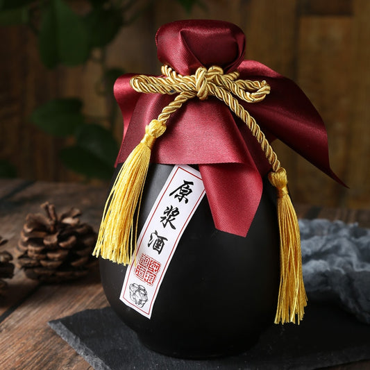 Japanese calligraphy sake ceramic set