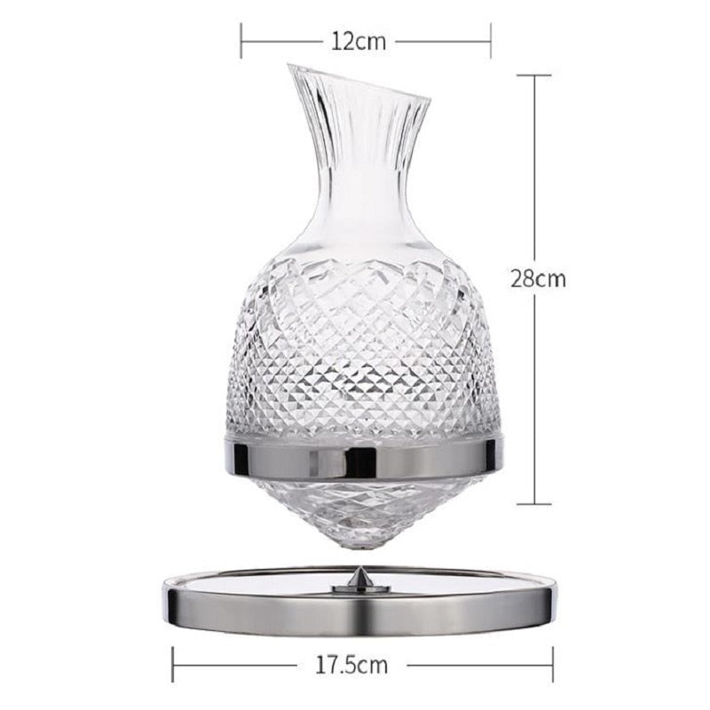 Crystal Glass Gyro Decanter
