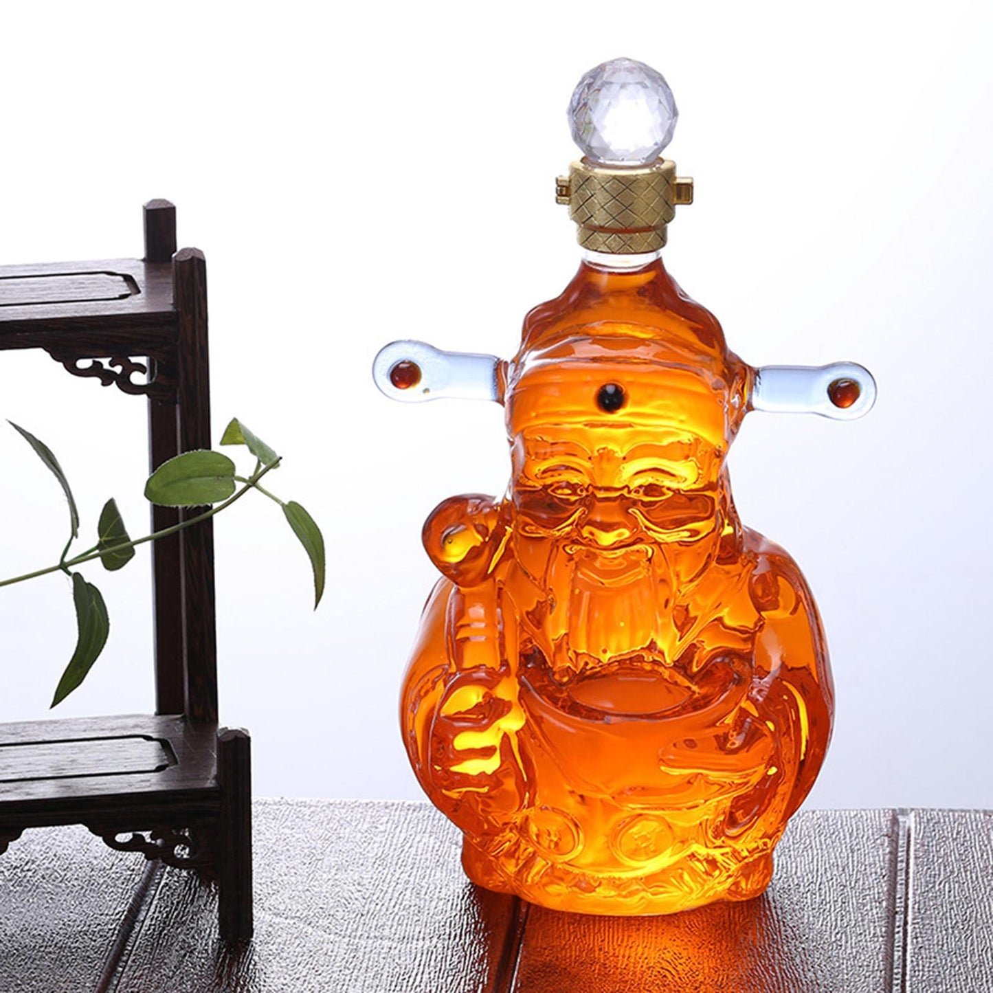 unique whiskey decanter in chai sen ye shape