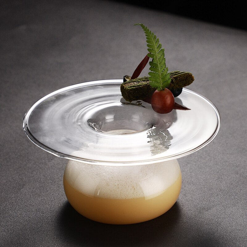 UFO shaped cocktail glass by glasscias