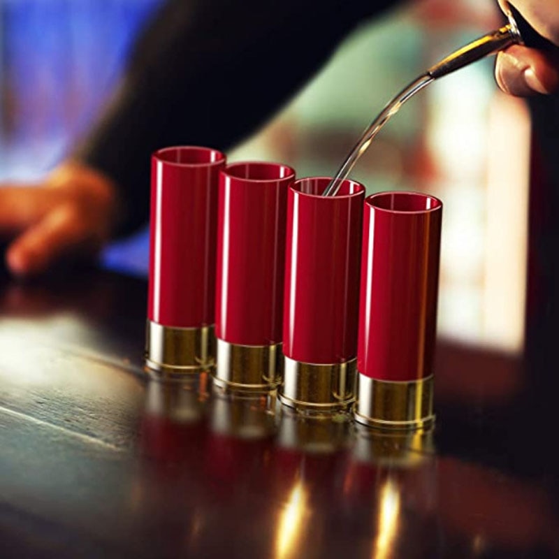 12 GA Caliber Shot Glass - Set of 4