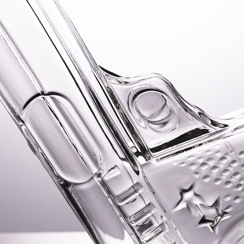 glass gun bottle decanter for brandy