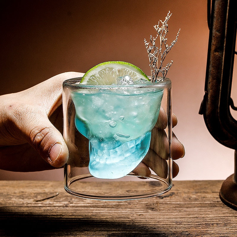 johny inferno skull cocktail glasses
