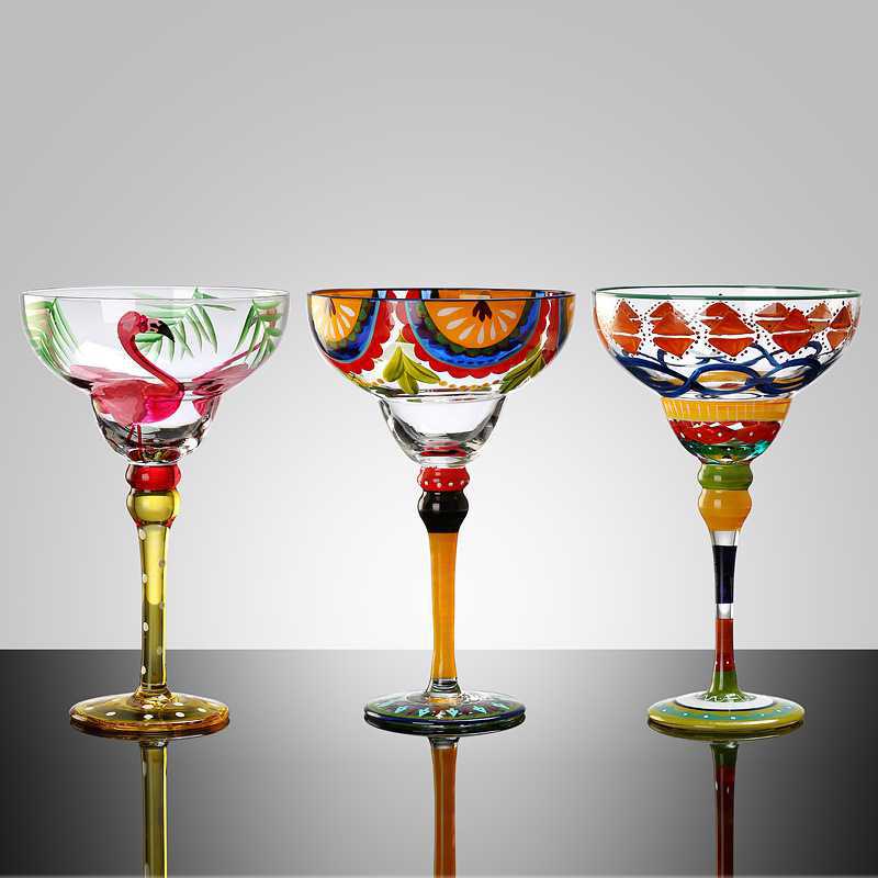 mamacita hand painted margarita glasses
