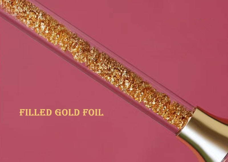 Charlotte Gold Foil Wine Glass