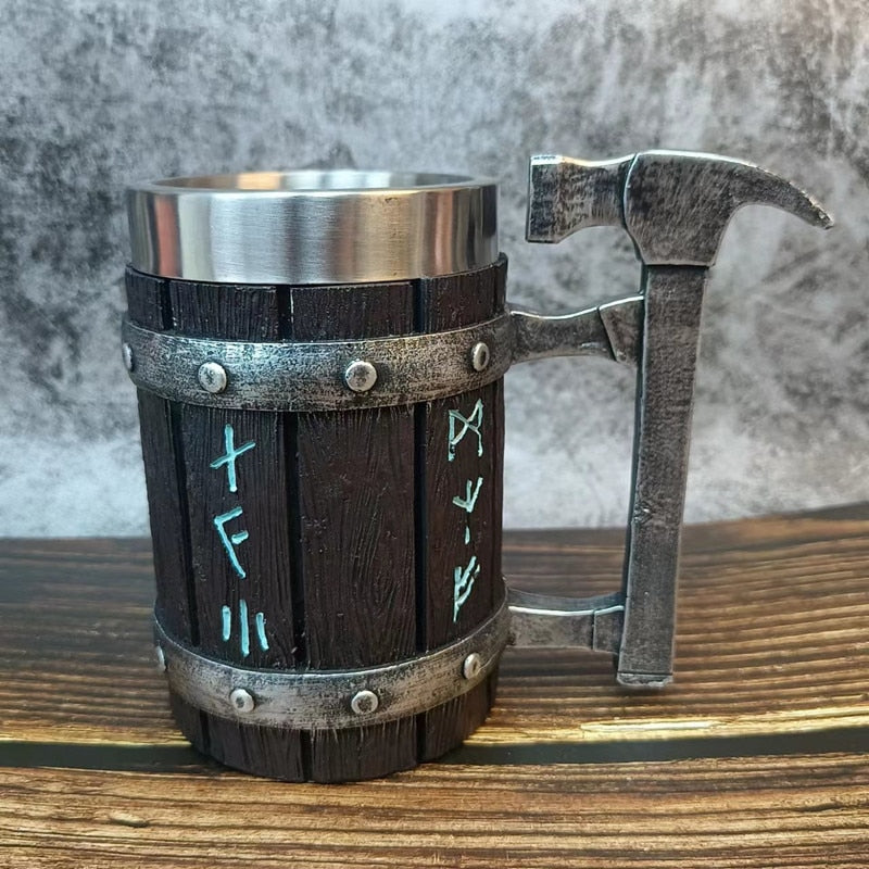 Barrel-Aged Beerhammer wooden beer mug