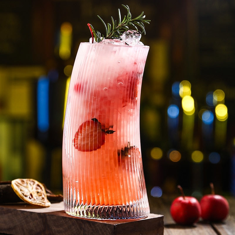 hawaiian curvy cocktail glass