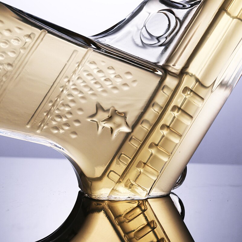 gun whiskey decanter by glasscias