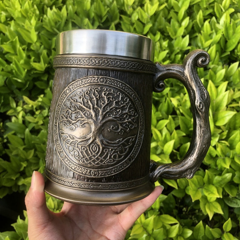 Golden tree of life themed tankard