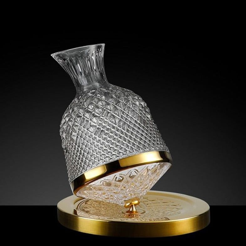 luxury spinning decanter by glasscias