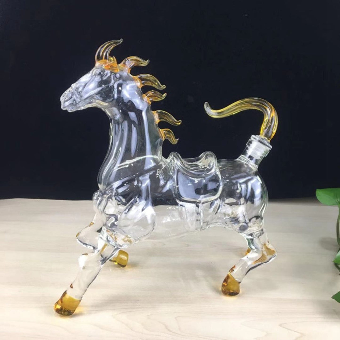 Pouring with poise: Celebrate with the majestic horse decanter.