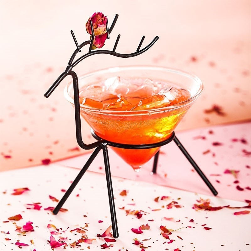 deer martini glasses by glasscias