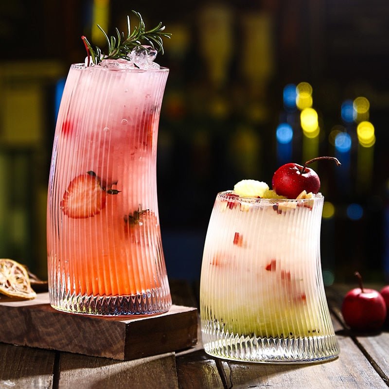 hawaiian ribbed cocktail glasses