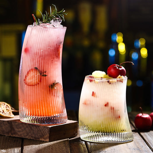 hawaiian ribbed cocktail glasses