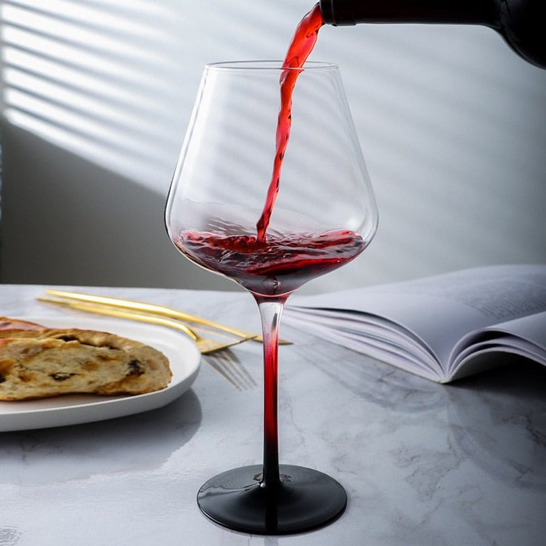 Mr Bow Tie's unique hand blown wine glass design