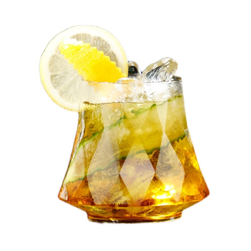 fun cocktail glasses with diamond cutting glassware